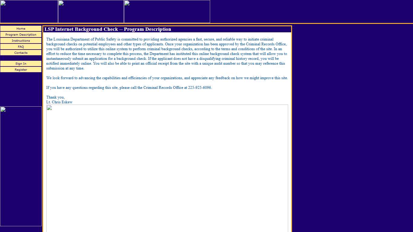 LSP Internet Background Checks ::